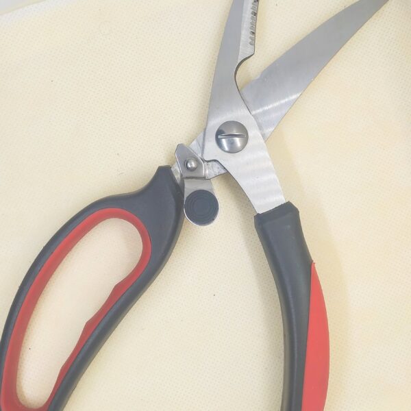 10 Spring Loaded Kitchen Scissors With Safety Lock Feature - SC
